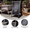 Canterbury 40" x 20" Vintage Wooden A-Frame Magnetic Indoor/Outdoor Chalkboard Sign, Freestanding Double Sided Extra Large Message Board - Black